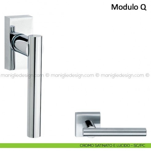 Maniglia per finestra martellina DK Modulo Q Frascio cromo satinato/cromo lucido