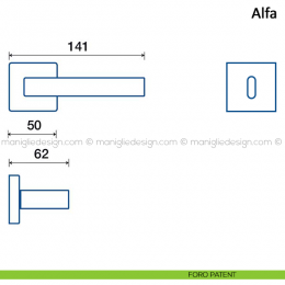 Maniglia per porta Alfa Frascio in acciaio inox 2