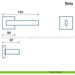 Maniglia per porta Beta Frascio in acciaio inox 2