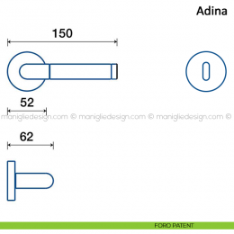 Maniglia per porta Adina Frascio in acciaio inox 2