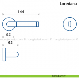 Maniglia per porta Loredana Frascio in acciaio inox 2