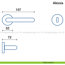 Maniglia per porta Alessia Frascio in acciaio inox 2