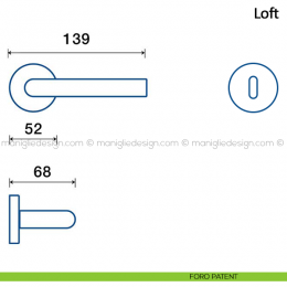 Maniglia per porta Loft Frascio in acciaio inox 2