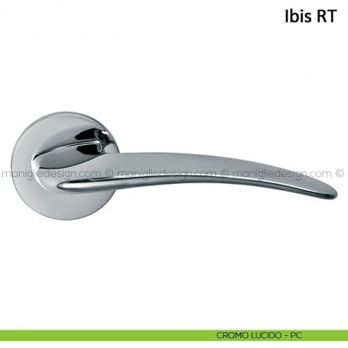 Maniglia per porta Ibis Frascio con rosetta bassa cromo lucido