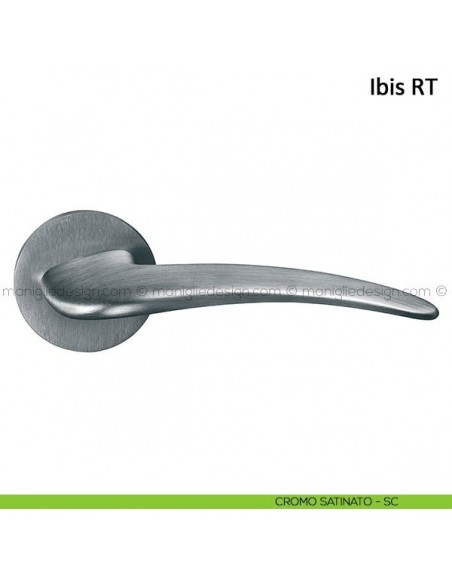 Maniglia per porta Ibis Frascio con rosetta bassa cromo satinato