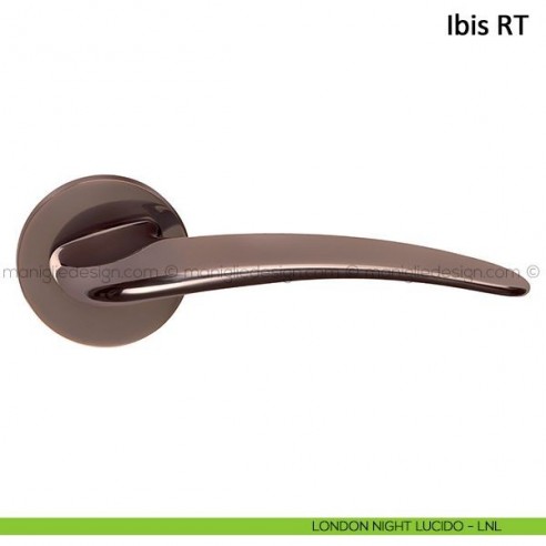Maniglia per porta Ibis Frascio con rosetta bassa london night lucido