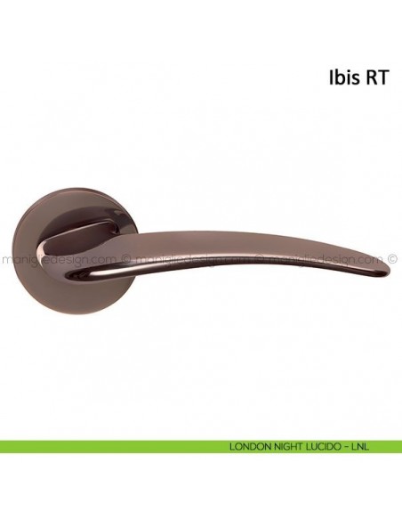 Maniglia per porta Ibis Frascio con rosetta bassa london night lucido