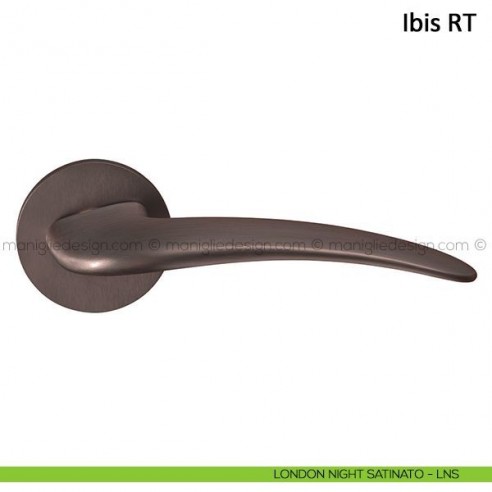 Maniglia per porta Ibis Frascio con rosetta bassa london night satinato