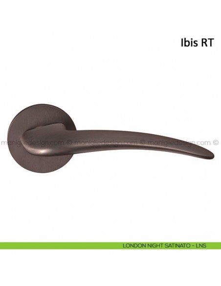 Maniglia per porta Ibis Frascio con rosetta bassa london night satinato