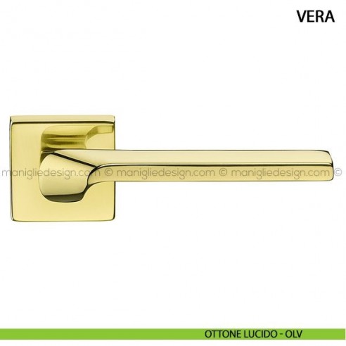 Maniglia per porta Vera Arieni ottone lucido - OLV