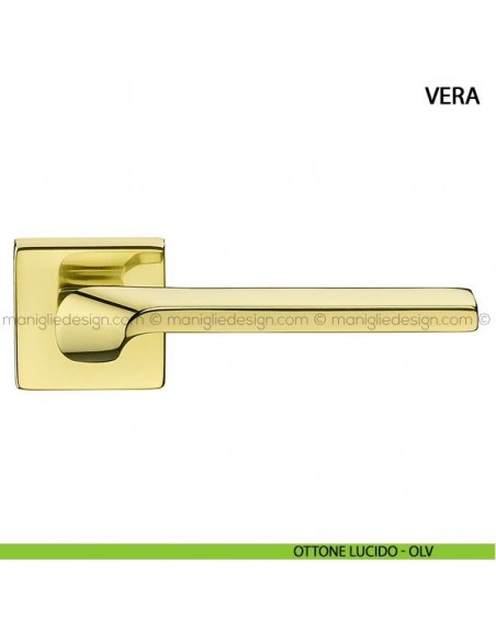 Maniglia per porta Vera Arieni ottone lucido - OLV
