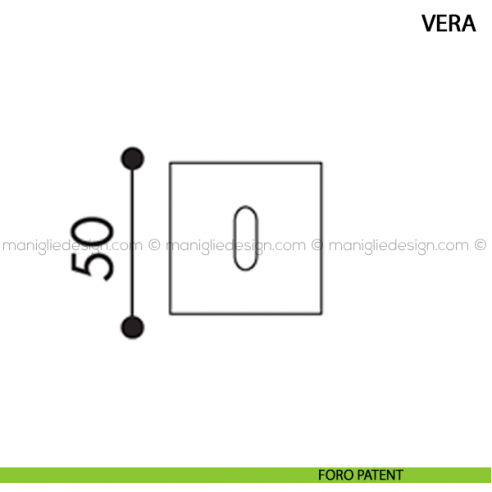 Maniglia per porta Vera Arieni foro patent