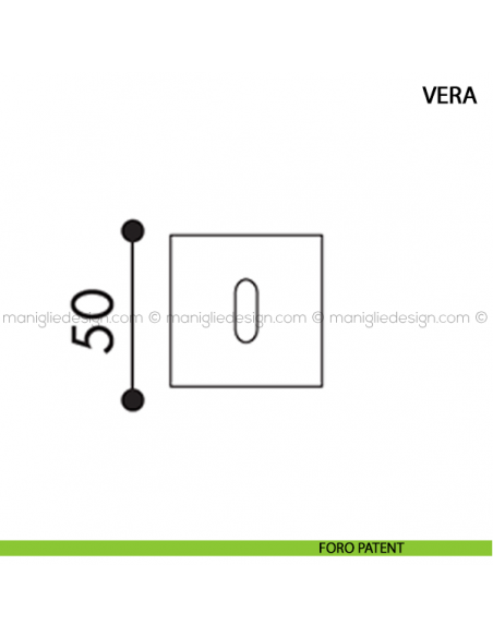 Maniglia per porta Vera Arieni foro patent