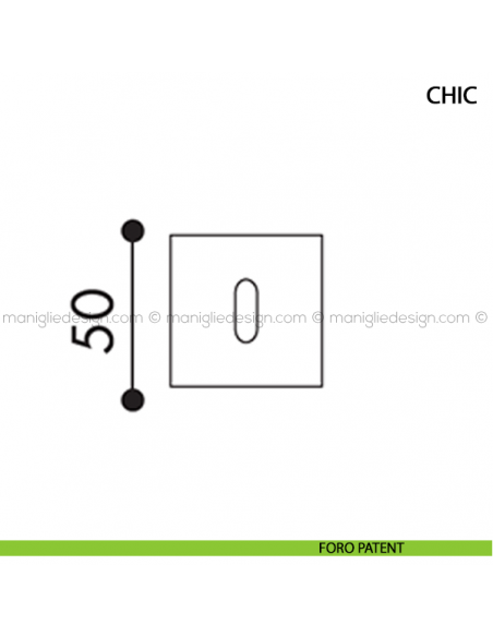 Maniglia per porta Chic Arieni foro patent