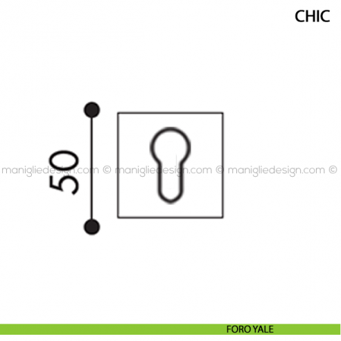 Maniglia per porta Chic Arieni foro yale