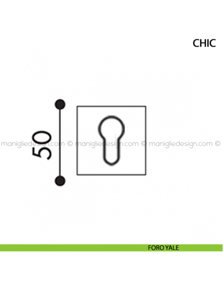 Maniglia per porta Chic Arieni foro yale