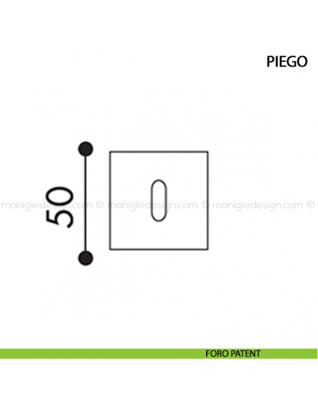 Maniglia per porta Piego Arieni foro patent