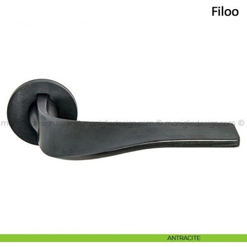 Maniglia per porta Filoo Frascio con rosetta bassa antracite