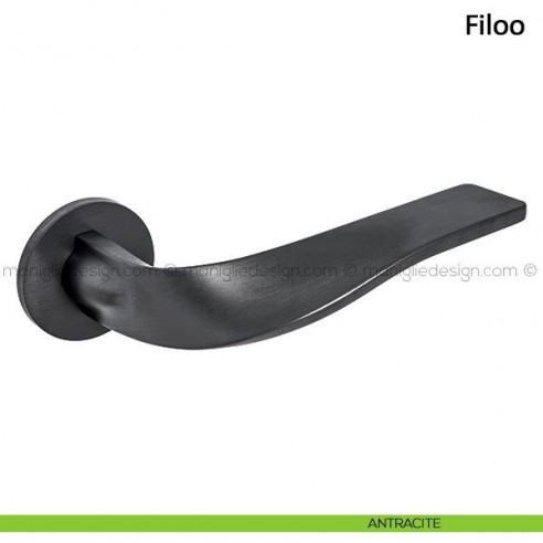 Maniglia per porta Filoo Frascio con rosetta bassa antracite