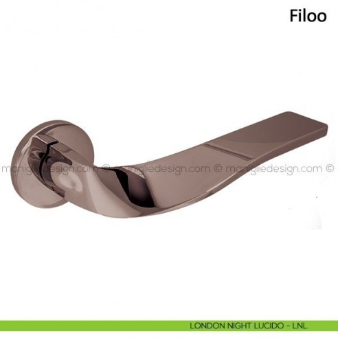 Maniglia per porta Filoo Frascio con rosetta bassa london night lucido