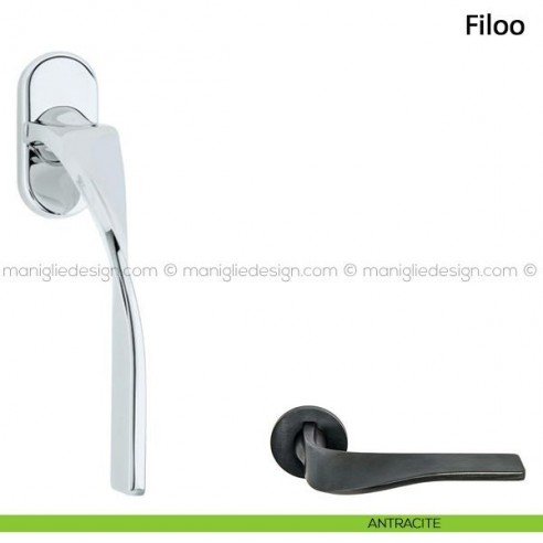 Maniglia per finestra martellina DK Filoo Frascio antracite