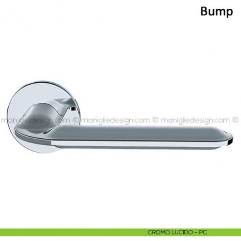 Maniglia per porta Bump Frascio con rosetta bassa cromo lucido