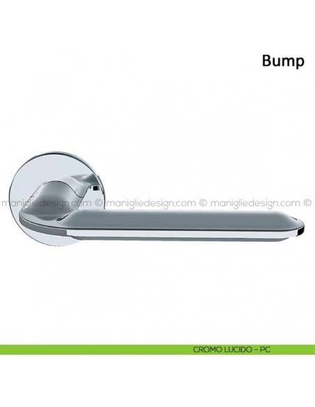 Maniglia per porta Bump Frascio con rosetta bassa cromo lucido