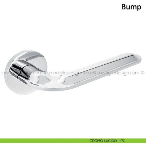 Maniglia per porta Bump Frascio con rosetta bassa cromo lucido