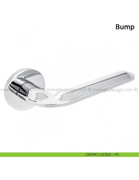 Maniglia per porta Bump Frascio con rosetta bassa cromo lucido
