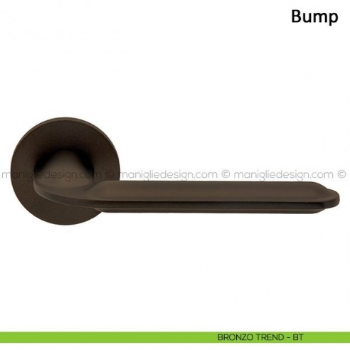 Maniglia per porta Bump Frascio con rosetta bassa bronzo trend