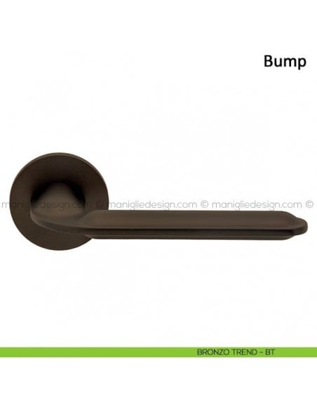 Maniglia per porta Bump Frascio con rosetta bassa bronzo trend