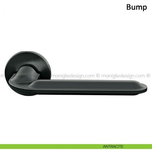 Maniglia per porta Bump Frascio con rosetta bassa antracite
