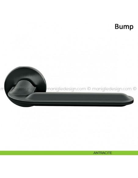 Maniglia per porta Bump Frascio con rosetta bassa antracite