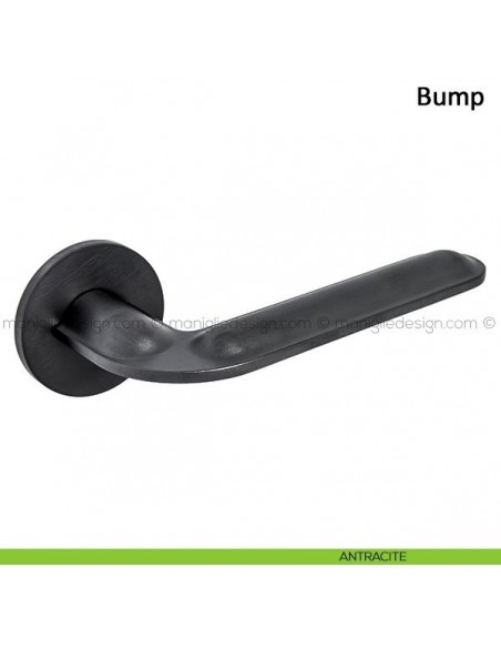 Maniglia per porta Bump Frascio con rosetta bassa antracite