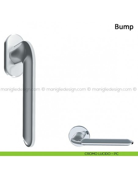 Maniglia per finestra martellina DK Bump Frascio cromo lucido