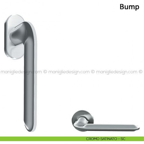 Maniglia per finestra martellina DK Bump Frascio cromo satinato