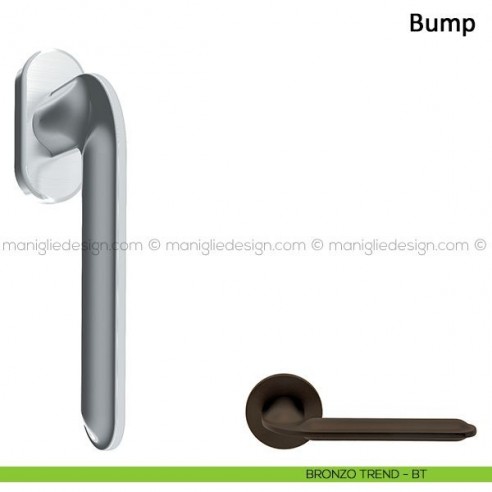Maniglia per finestra martellina DK Bump Frascio bronzo trend