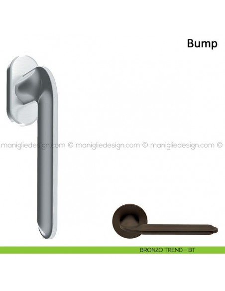 Maniglia per finestra martellina DK Bump Frascio bronzo trend