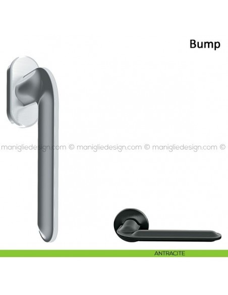 Maniglia per finestra martellina DK Bump Frascio antracite