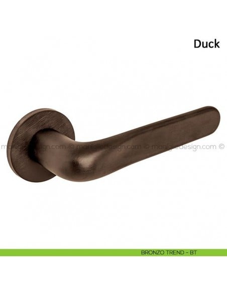 Maniglia per porta Duck Frascio con rosetta bassa bronzo trend