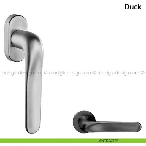 Maniglia per finestra martellina DK Duck Frascio antracite