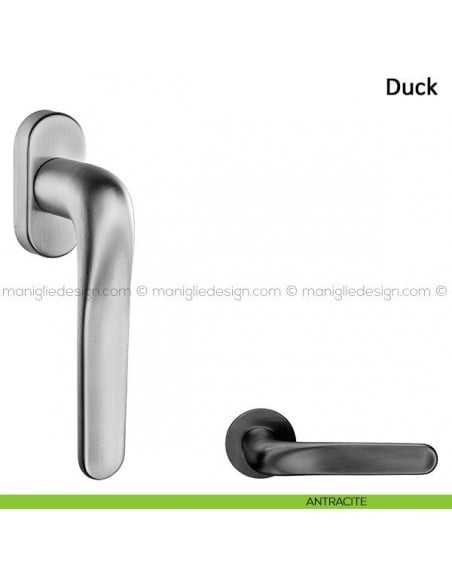 Maniglia per finestra martellina DK Duck Frascio antracite