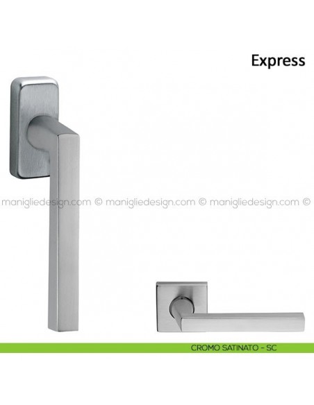 Maniglia per finestra martellina DK Express Frascio cromo satinato