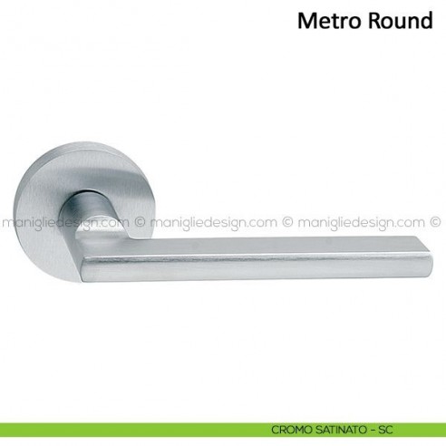 Maniglia per porta Metro Round Frascio cromo satinato