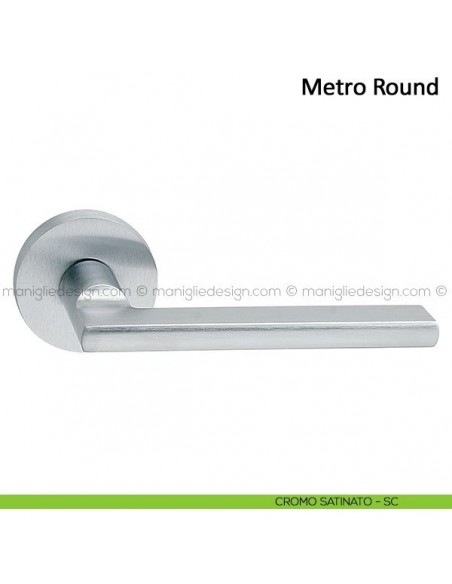 Maniglia per porta Metro Round Frascio cromo satinato