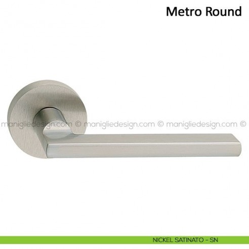 Maniglia per porta Metro Round Frascio nickel satinato