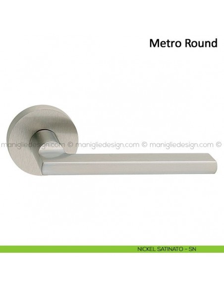 Maniglia per porta Metro Round Frascio nickel satinato