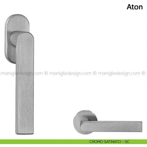 Maniglia per finestra martellina DK Aton Frascio cromo satinato