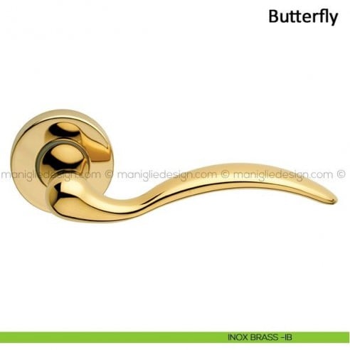 Maniglia per porta Butterfly Frascio inox brass