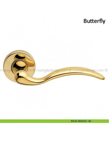 Maniglia per porta Butterfly Frascio inox brass